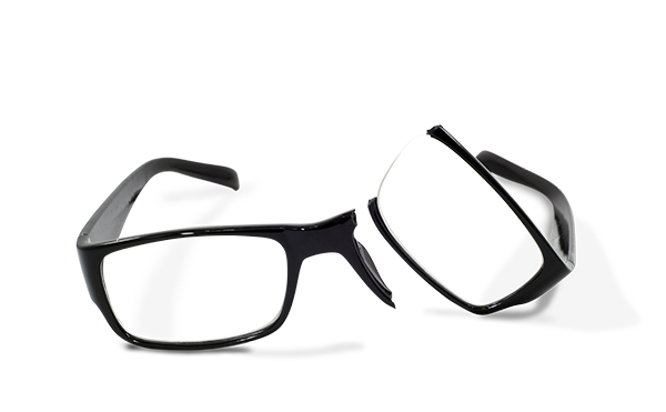 Broken glasses